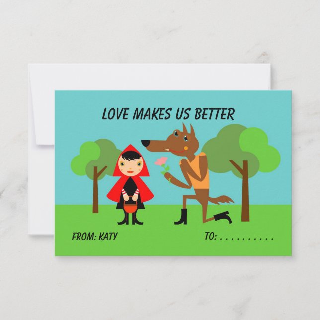 Liebe Klassenzimmer Kinder Valentinin (Vorderseite)