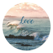 Liebe Klassischer Rundaufkleber