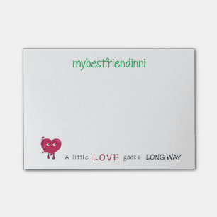 Liebe-klebriger Notizblock