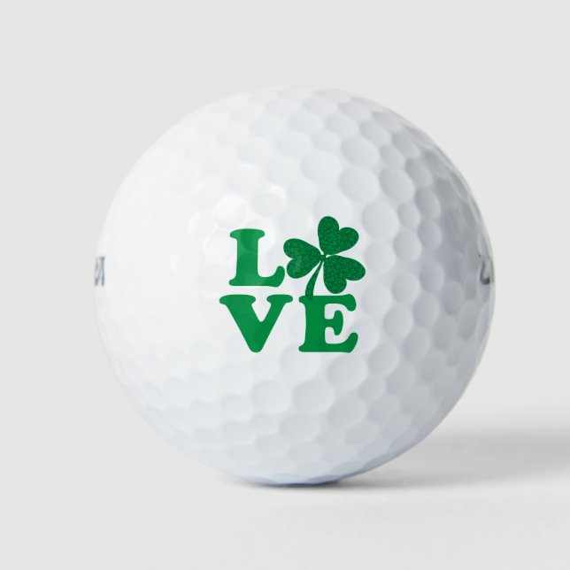 Liebe-Kleeblatt Golfball (Vorderseite)