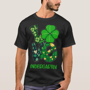Liebe Kleeblatt Kindergarten St Patricks Tageslehr T-Shirt