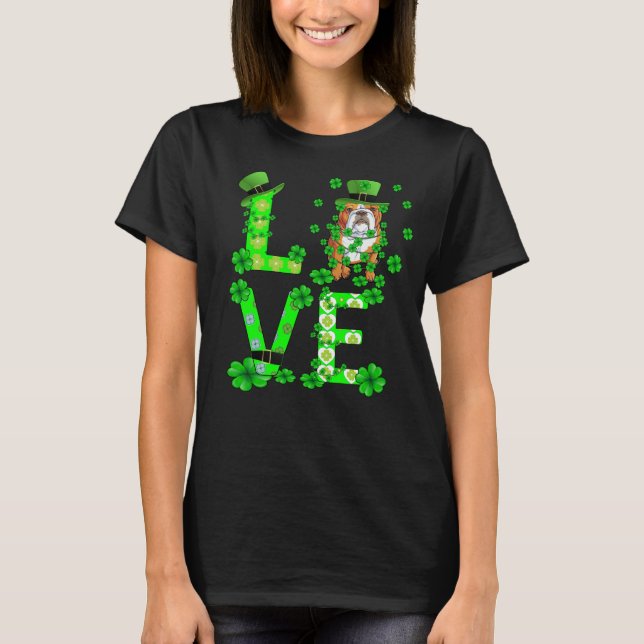 LIEBE Kleeblatt Krankenpflege Der sonnige St. Patr T-Shirt (Vorderseite)