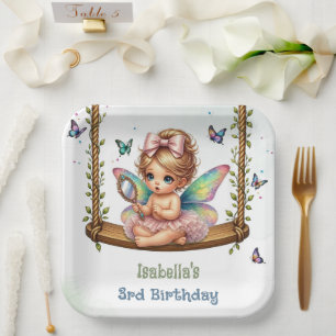 Liebe kleine Feen-Geburtstag Pappteller