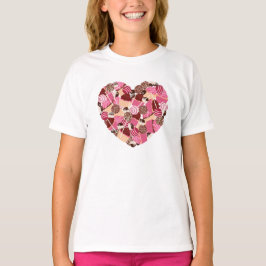 Liebe-kleine Kuchen des Rosa-I und Cakepops Herz T-Shirt