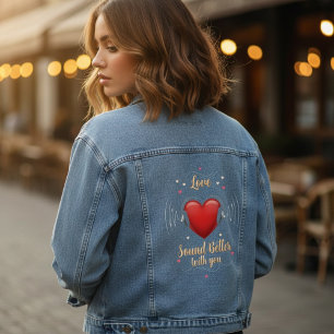 Liebe klingt besser mit dir Benutzerdefinierter Jeansjacke