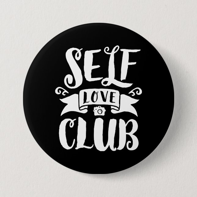 Liebe Klub Weiße Hintergrundfarbe Button (Vorderseite)