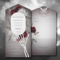 Liebe & Knochen Rote Blüte Hochzeit Kein Abendesse