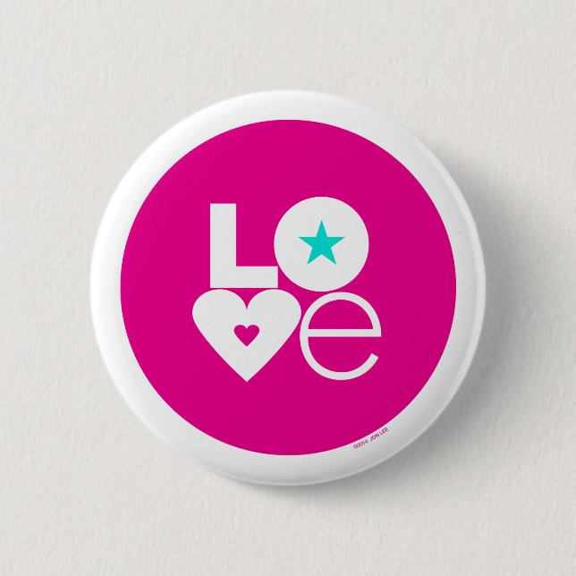 Liebe-Knopf Button (Vorderseite)