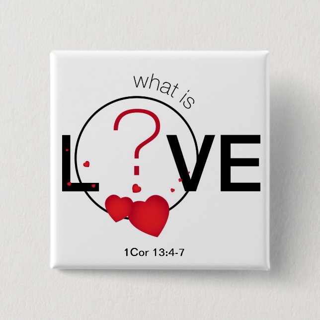 Liebe-Knopf Button (Vorderseite)