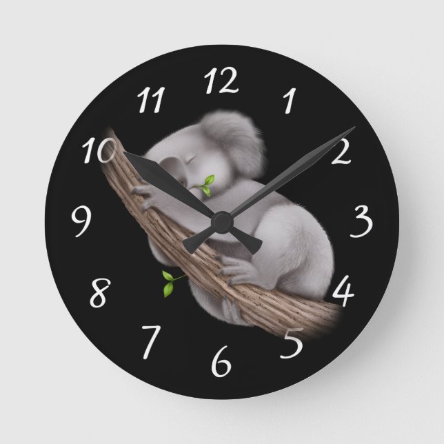 Liebe Koala Bears Runde Wanduhr (Vorderseite)