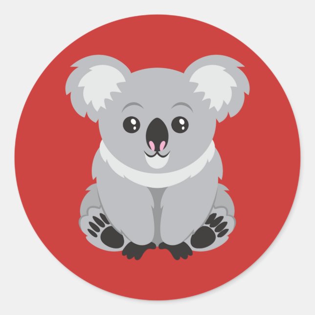 Liebe Koala Bears Runder Aufkleber (Vorderseite)
