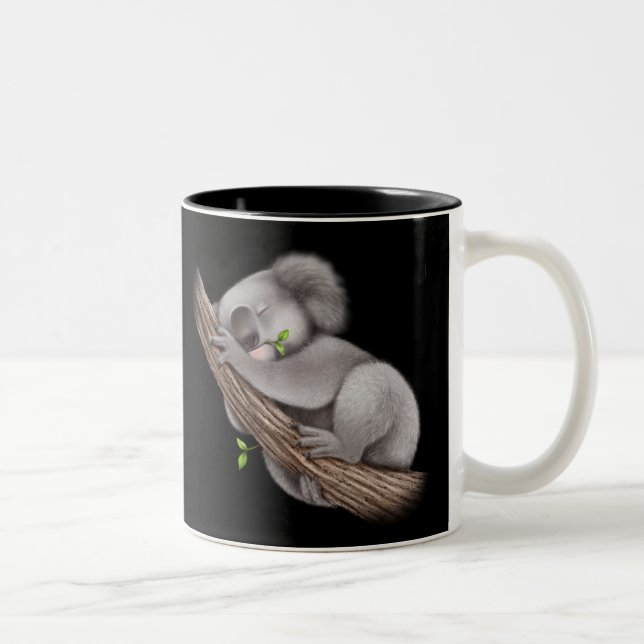 Liebe Koala Bears  Zweifarbige Tasse (Rechts)