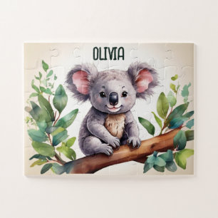 Liebe Koala Watercolor Personalisiert Puzzle