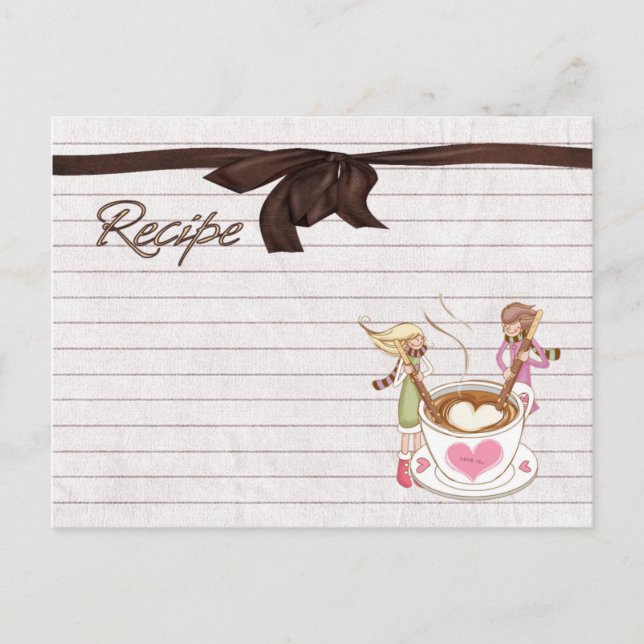 Liebe kocht Kochkarte Postkarte (Vorderseite)