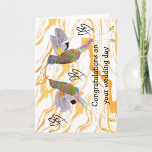 Liebe Kolibris Herzlichen Glückwunsch zum Hochzei Karte
