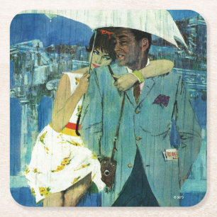 Liebe kommt an Miss Lucas Rechteckiger Pappuntersetzer