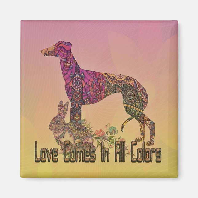 Liebe kommt in allen Farben Magnet (Vorne)
