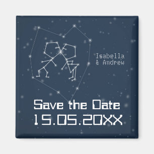 Liebe-Konstellations-Save the Date Magnet