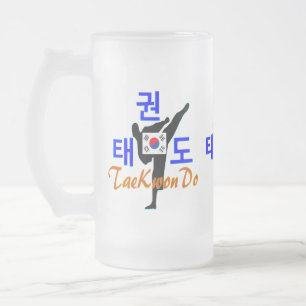 ✔ Liebe Koreanischer Marsch-TaeKwonDo-Mattiert Mattglas Bierglas