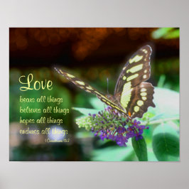 Liebe Korinther 13:7 Bibelangebot Poster