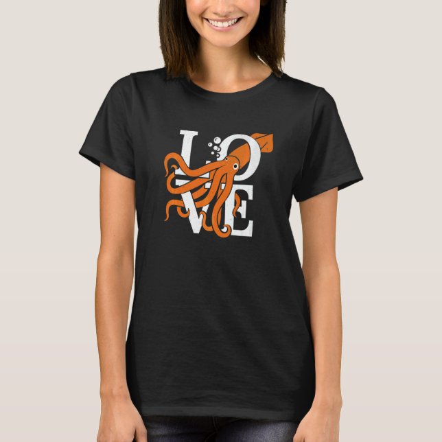 Liebe Kotte  Sepie Kalmar T-Shirt (Vorderseite)