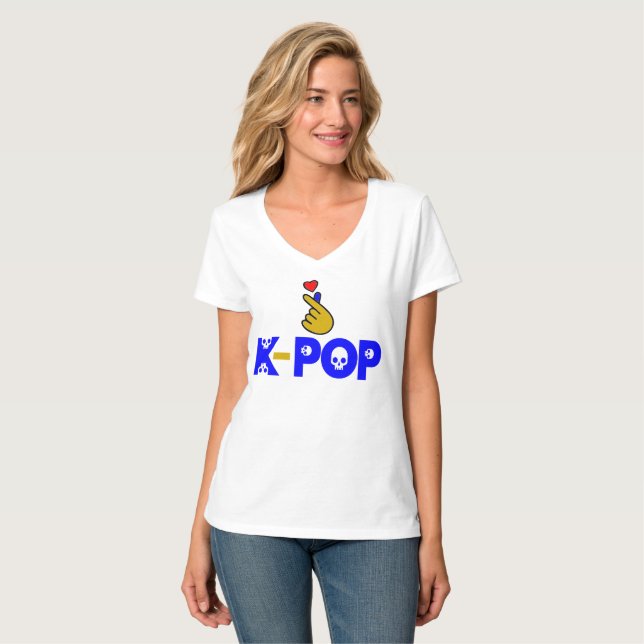 Liebe KPop Classic-angepasst, hell T-Shirt (Vorderseite Vollansicht)