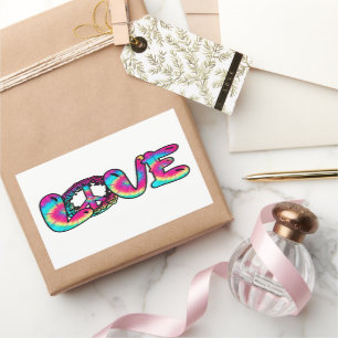 Liebe Krawatte Rechteckiger Aufkleber