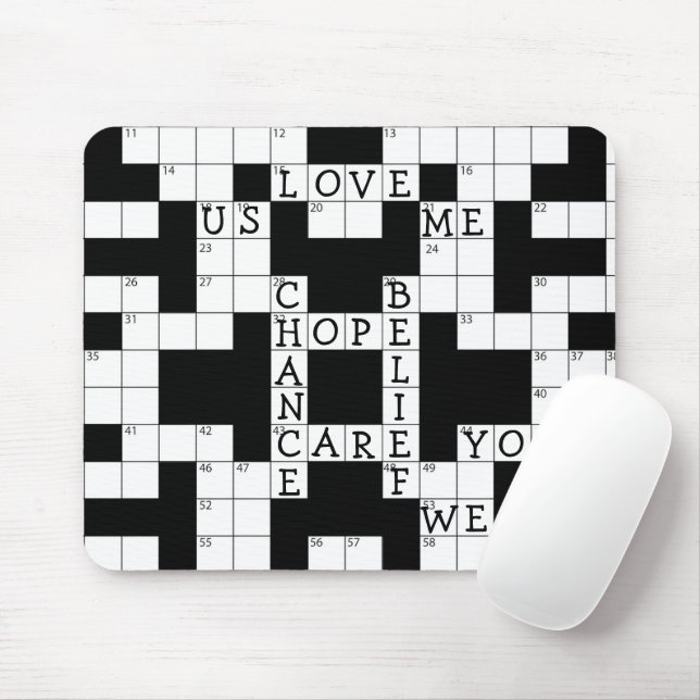 Liebe-Kreuzworträtsel Mousepad (Mit Mouse)