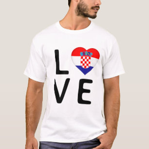 Liebe - Kroatien - Flagge T-Shirt
