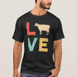 Liebe Kuh Vintage Retro Milchkühe Vieh Farm T-Shirt