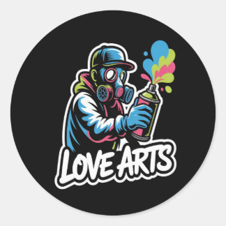 Liebe Kunst Runder Aufkleber