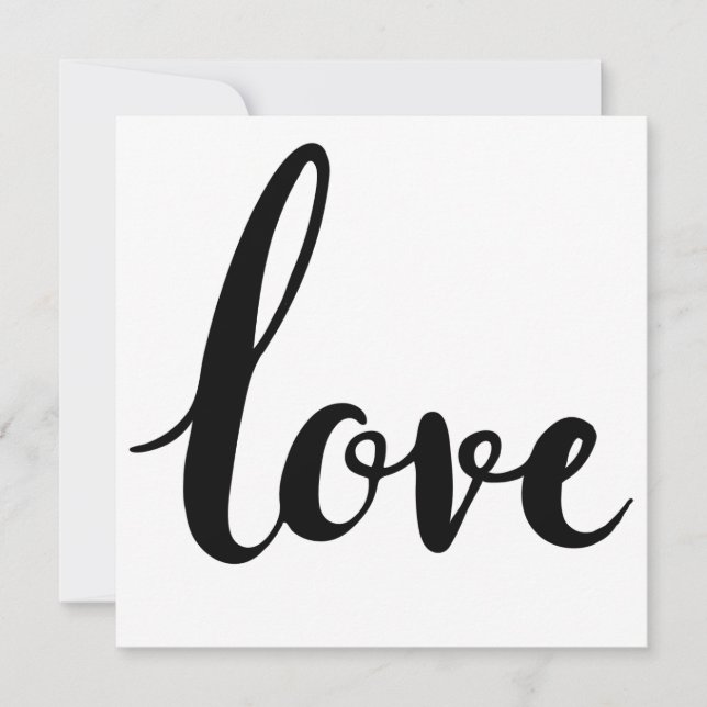 Liebe-Kursivschrift Einladung (Vorderseite)