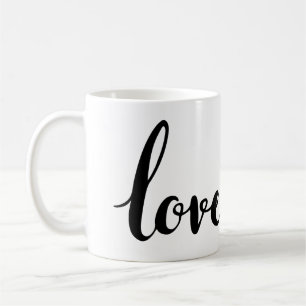 Liebe-Kursivschrift Kaffeetasse