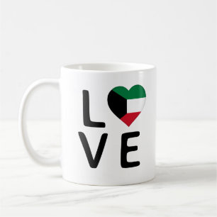 Liebe - Kuwait-Flagge Kaffeetasse