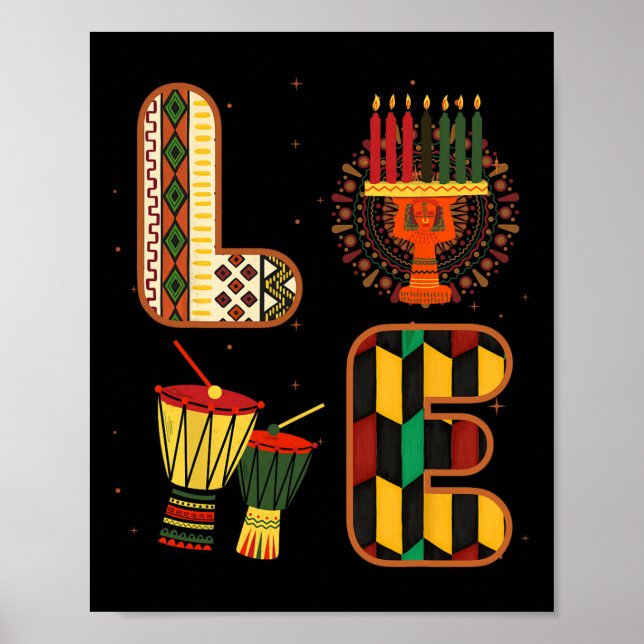 Liebe Kwanzaa Sieben Prinzipien von Kwanzaa Happy  Poster (Vorne)