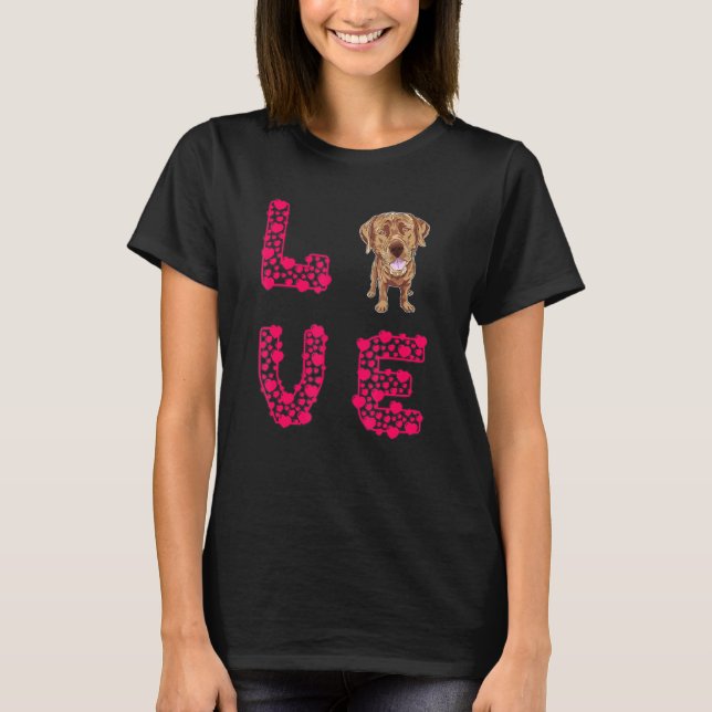 Liebe Labradors Chocolate Labrador Labrador T-Shirt (Vorderseite)