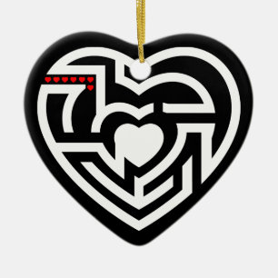 Liebe Labyrinth Keramik Ornament