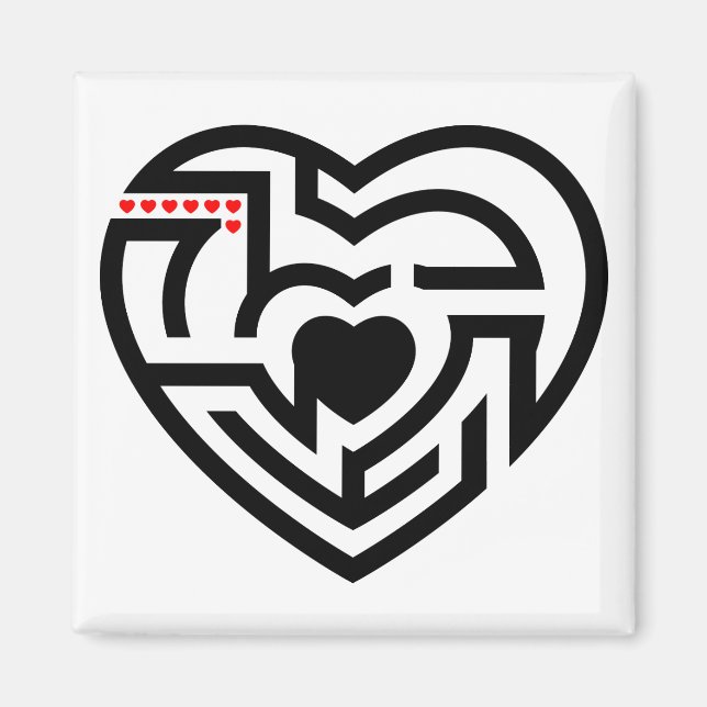 Liebe Labyrinth Magnet (Vorne)