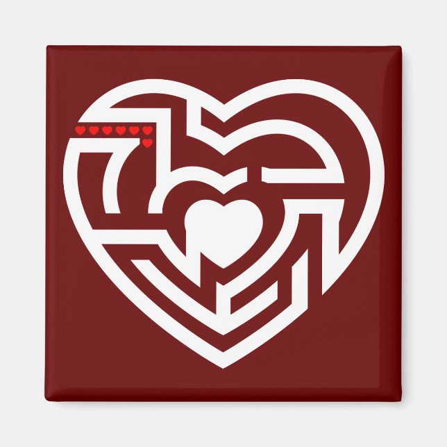 Liebe Labyrinth Magnet (Vorne)