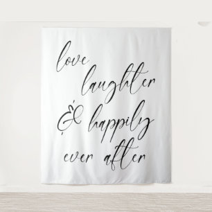 Liebe, Lachen & Glück je Wandteppich