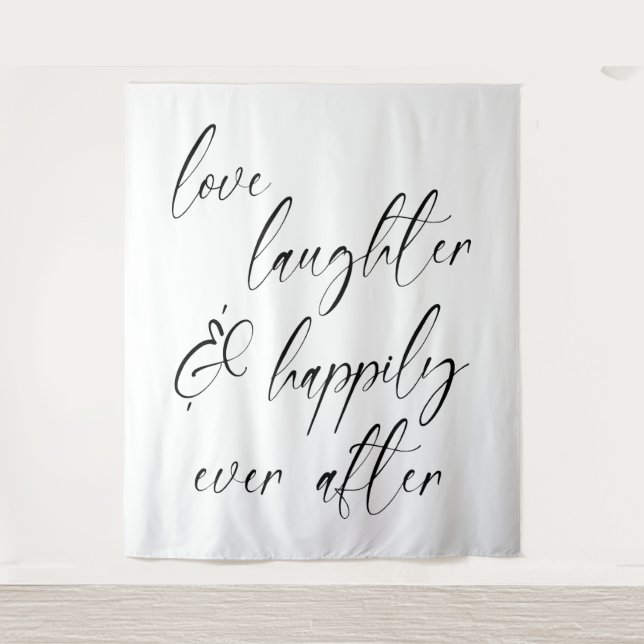 Liebe, Lachen & Glück je Wandteppich (Vorderseite)