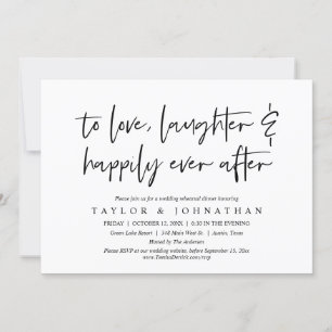 Liebe, Lachen & Glücklich immer nach der Probe Einladung