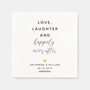 Liebe Lachen glücklich je nach Herzenshochzeit Serviette