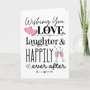 Liebe Lachen & Happy Ever After Karte