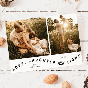 Liebe Lachen Licht Weihnachten Foto Weiß