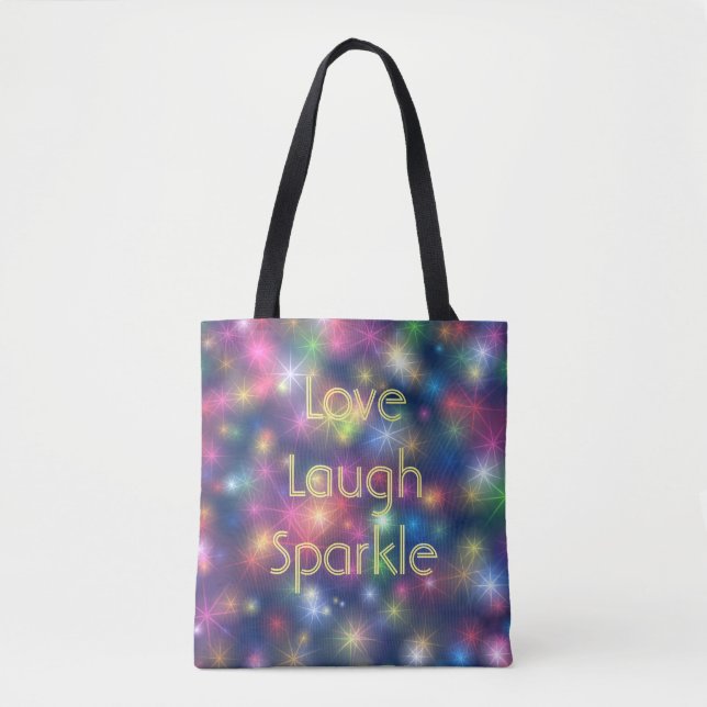 Liebe, Lachen, Sparkle Bokeh Lights (Vorderseite)