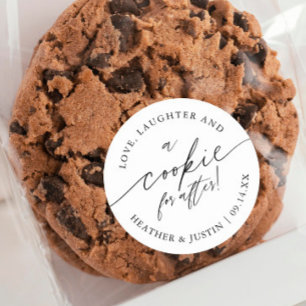 Liebe Lachen und ein Cookie für After Cookie Gefal Runder Aufkleber