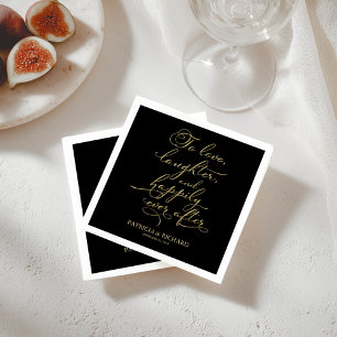 Liebe, Lachen und ein Happy End Hochzeit Serviette