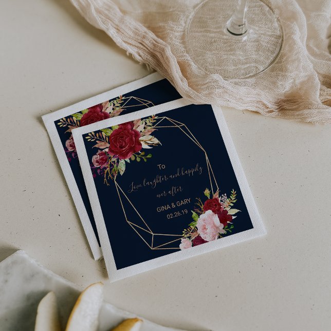 Liebe, Lachen und glücklich immer danach Serviette (Von Creator hochgeladen)