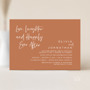 Liebe, Lachen und glücklich immer, modern Einladung